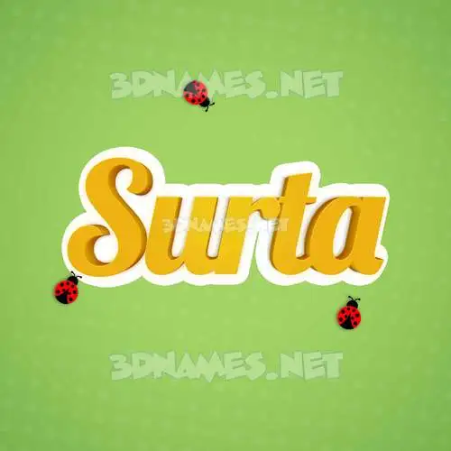 surta in Ladybugs style - 3D name wallpaper surta in Ladybugs style - 3D name wallpaper