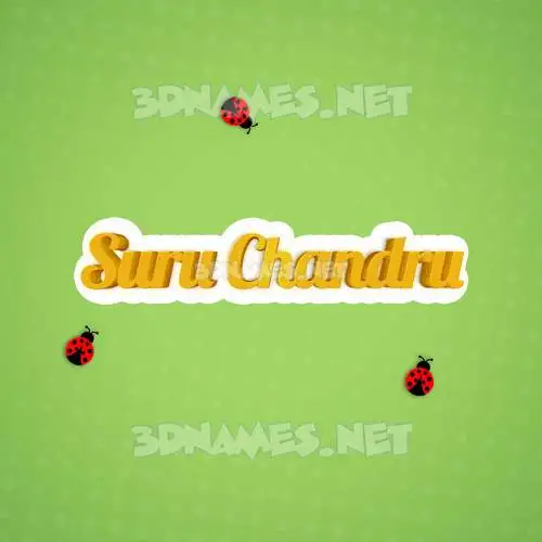 suru chandru in Ladybugs style - 3D name wallpaper