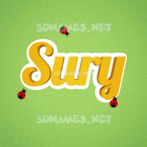 sury in Ladybugs style - 3D name wallpaper sury in Ladybugs style - 3D name wallpaper