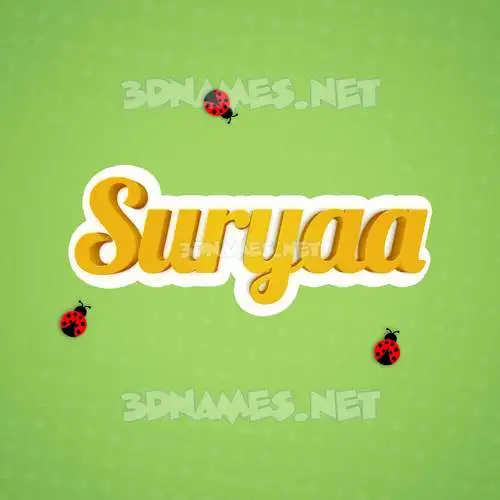 suryaa in Ladybugs style - 3D name wallpaper