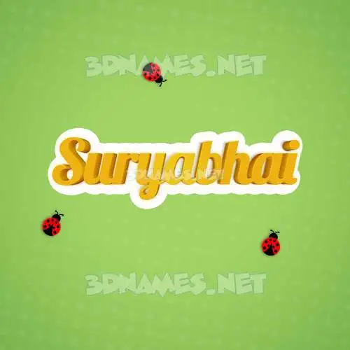 suryabhai in Ladybugs style - 3D name wallpaper