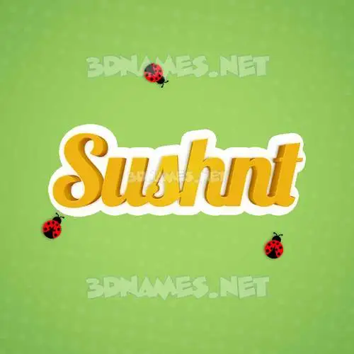 sushnt in Ladybugs style - 3D name wallpaper sushnt in Ladybugs style - 3D name wallpaper