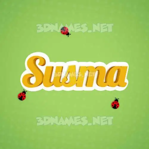 susma in Ladybugs style - 3D name wallpaper