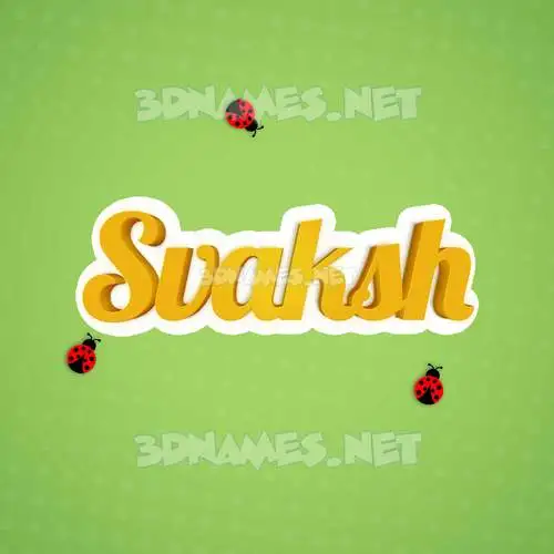 svaksh in Ladybugs style - 3D name wallpaper