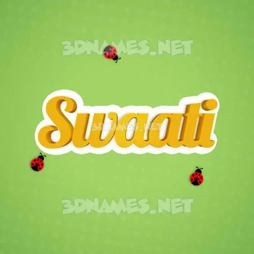 swaati in Ladybugs style - 3D name wallpaper
