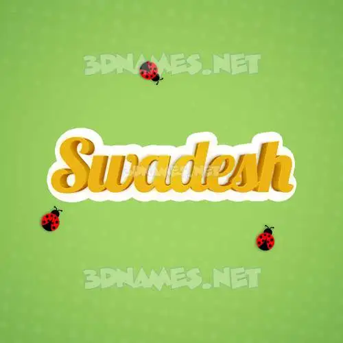 swadesh in Ladybugs style - 3D name wallpaper
