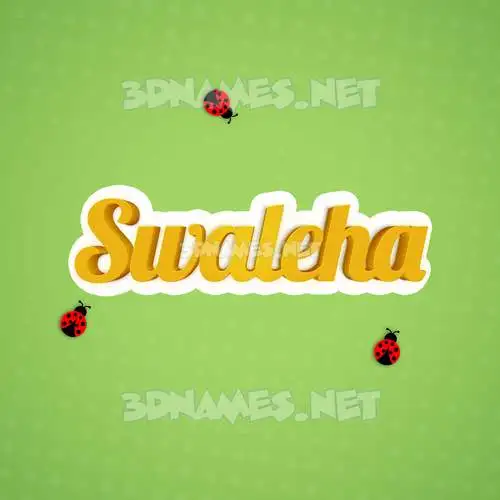 swaleha in Ladybugs style - 3D name wallpaper