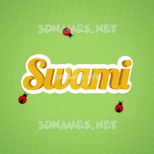 swami in Ladybugs style - 3D name wallpaper
