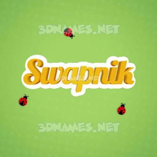 swapnik in Ladybugs style - 3D name wallpaper