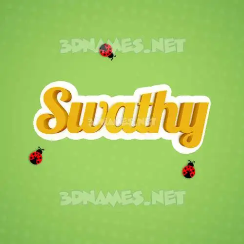 swathy in Ladybugs style - 3D name wallpaper