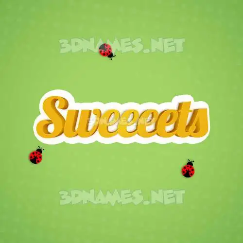 sweeeets in Ladybugs style - 3D name wallpaper sweeeets in Ladybugs style - 3D name wallpaper
