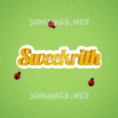 sweekrith in Ladybugs style - 3D name wallpaper