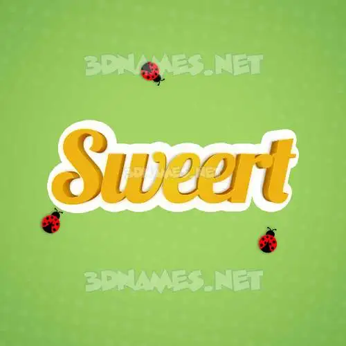 sweert in Ladybugs style - 3D name wallpaper sweert in Ladybugs style - 3D name wallpaper