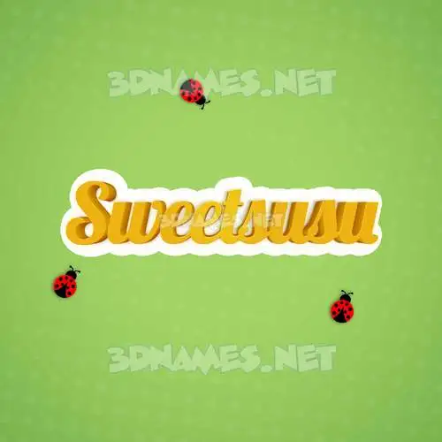 sweetsusu in Ladybugs style - 3D name wallpaper sweetsusu in Ladybugs style - 3D name wallpaper
