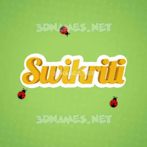 swikriti in Ladybugs style - 3D name wallpaper