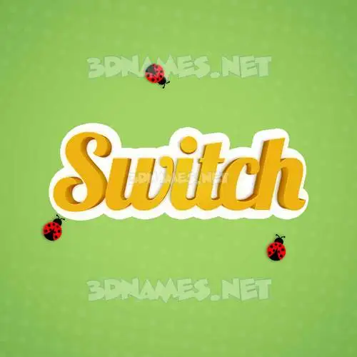 switch in Ladybugs style - 3D name wallpaper