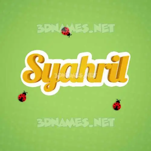 syahril in Ladybugs style - 3D name wallpaper