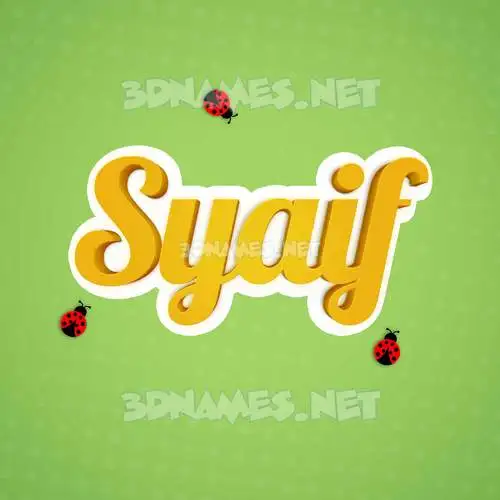 syaif in Ladybugs style - 3D name wallpaper