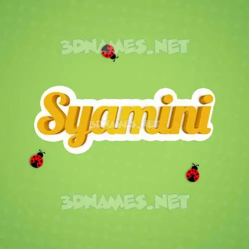 syamini in Ladybugs style - 3D name wallpaper