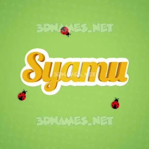 syamu in Ladybugs style - 3D name wallpaper