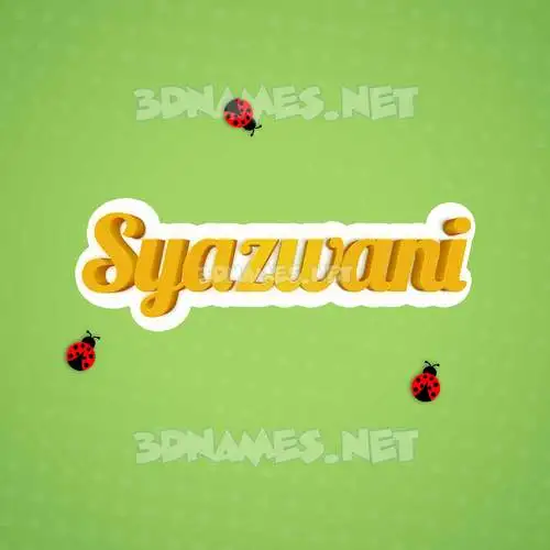 syazwani in Ladybugs style - 3D name wallpaper syazwani in Ladybugs style - 3D name wallpaper