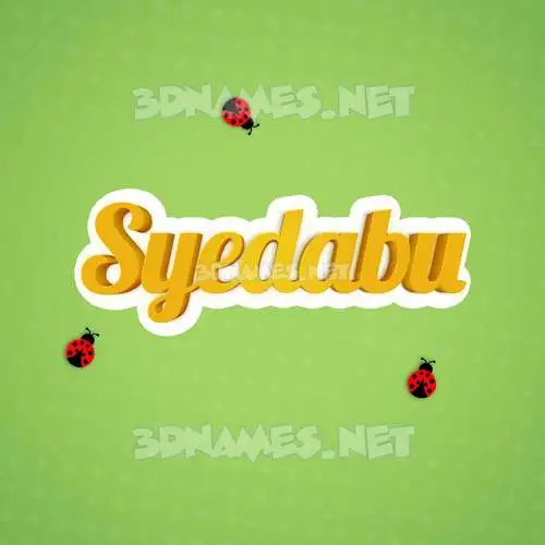 syedabu in Ladybugs style - 3D name wallpaper