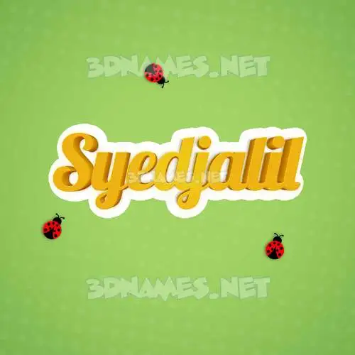 syedjalil in Ladybugs style - 3D name wallpaper syedjalil in Ladybugs style - 3D name wallpaper