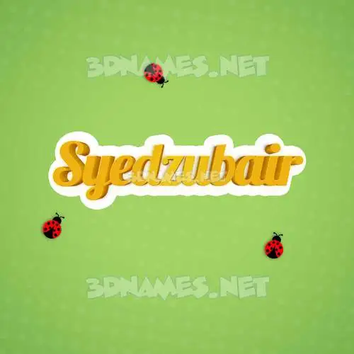 syedzubair in Ladybugs style - 3D name wallpaper syedzubair in Ladybugs style - 3D name wallpaper