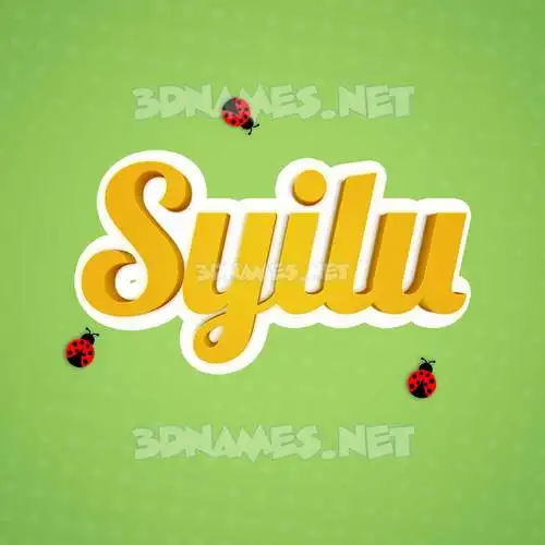 syilu in Ladybugs style - 3D name wallpaper syilu in Ladybugs style - 3D name wallpaper