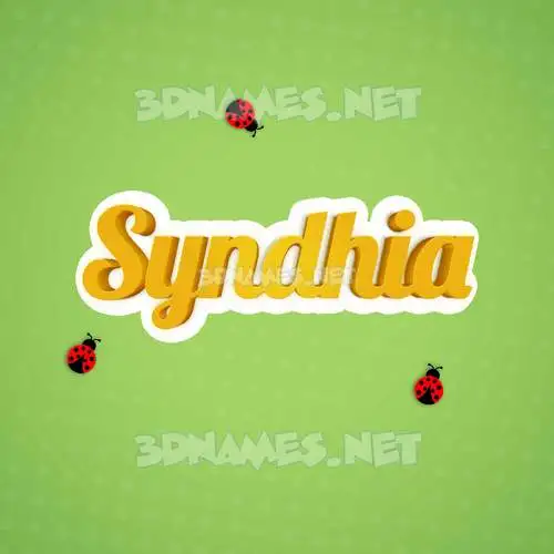 syndhia in Ladybugs style - 3D name wallpaper syndhia in Ladybugs style - 3D name wallpaper