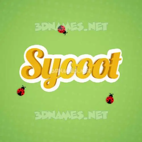 syooot in Ladybugs style - 3D name wallpaper syooot in Ladybugs style - 3D name wallpaper