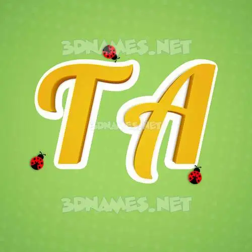 t a in Ladybugs style - 3D name wallpaper t a in Ladybugs style - 3D name wallpaper