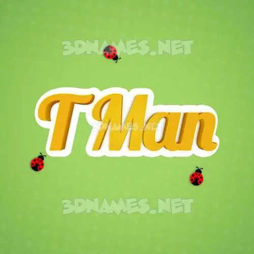 t man in Ladybugs style - 3D name wallpaper t man in Ladybugs style - 3D name wallpaper