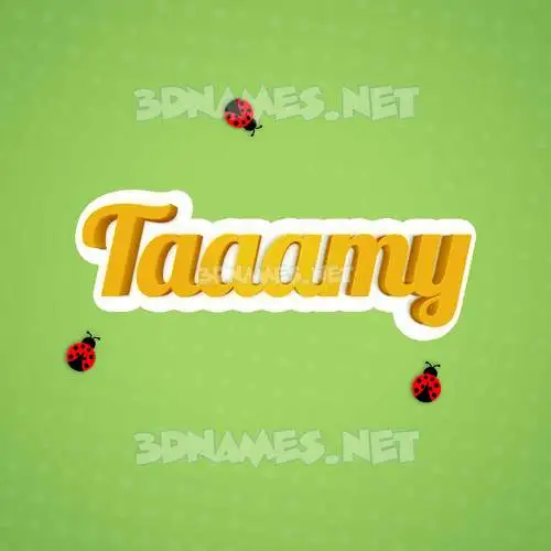taaamy in Ladybugs style - 3D name wallpaper