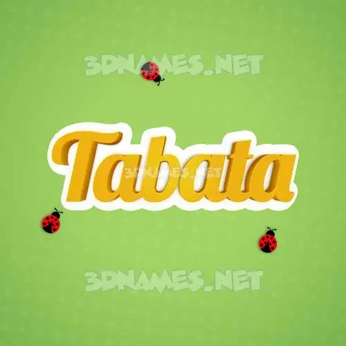 tabata in Ladybugs style - 3D name wallpaper tabata in Ladybugs style - 3D name wallpaper