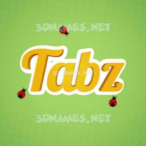 tabz in Ladybugs style - 3D name wallpaper tabz in Ladybugs style - 3D name wallpaper