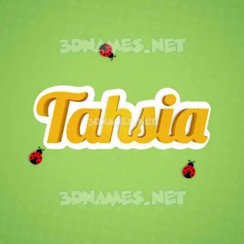 tahsia in Ladybugs style - 3D name wallpaper tahsia in Ladybugs style - 3D name wallpaper