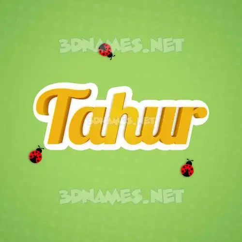 tahur in Ladybugs style - 3D name wallpaper