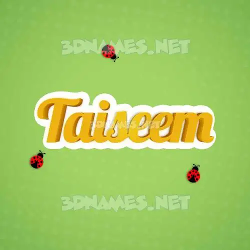 taiseem in Ladybugs style - 3D name wallpaper