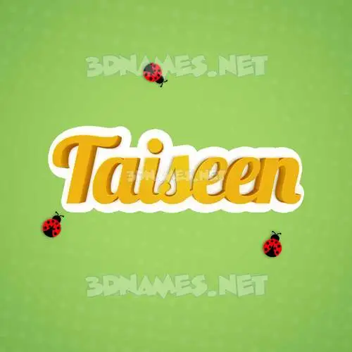 taiseen in Ladybugs style - 3D name wallpaper