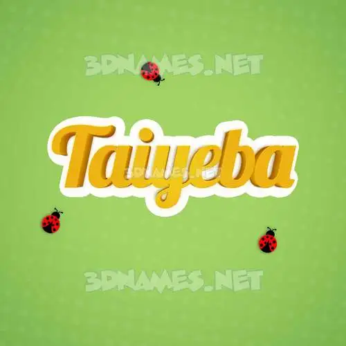 taiyeba in Ladybugs style - 3D name wallpaper taiyeba in Ladybugs style - 3D name wallpaper