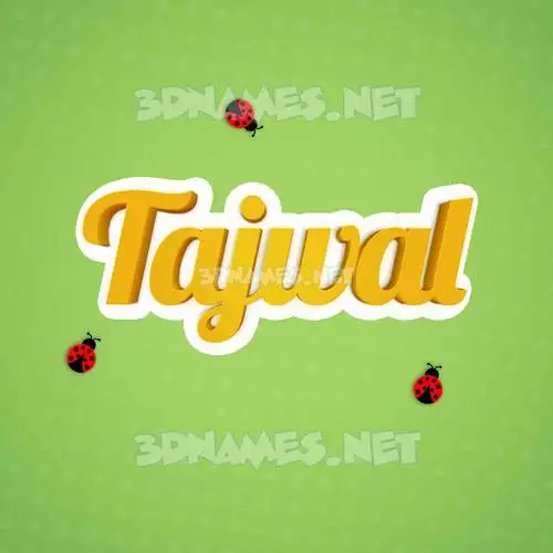 tajwal in Ladybugs style - 3D name wallpaper