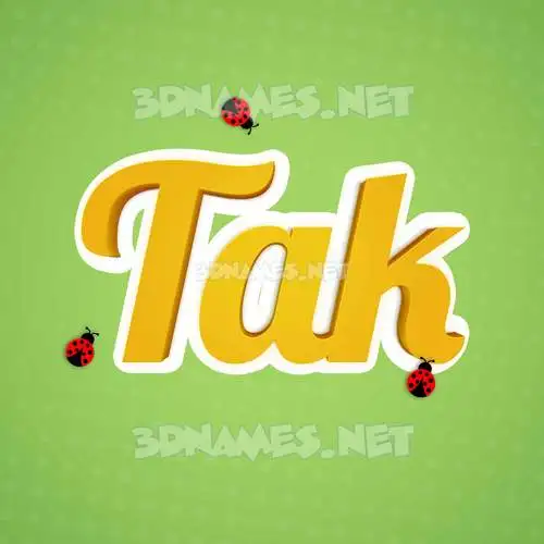 tak in Ladybugs style - 3D name wallpaper tak in Ladybugs style - 3D name wallpaper