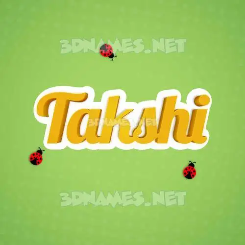 takshi in Ladybugs style - 3D name wallpaper