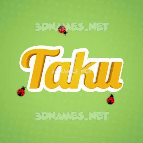 taku in Ladybugs style - 3D name wallpaper taku in Ladybugs style - 3D name wallpaper