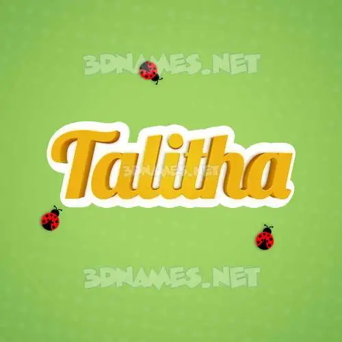 talitha in Ladybugs style - 3D name wallpaper talitha in Ladybugs style - 3D name wallpaper