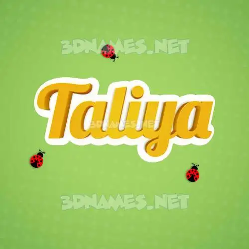 taliya in Ladybugs style - 3D name wallpaper taliya in Ladybugs style - 3D name wallpaper