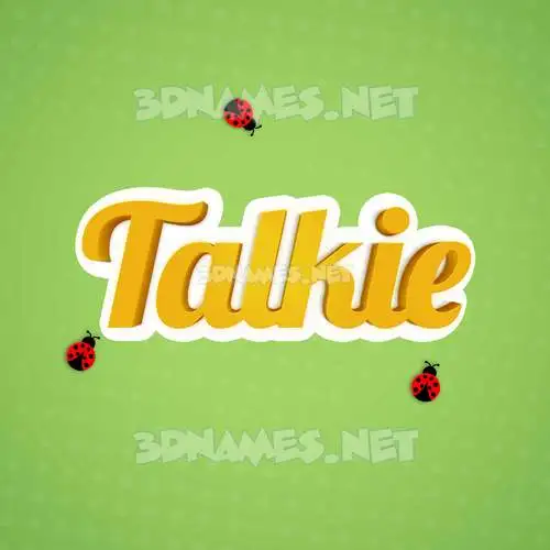 talkie in Ladybugs style - 3D name wallpaper talkie in Ladybugs style - 3D name wallpaper