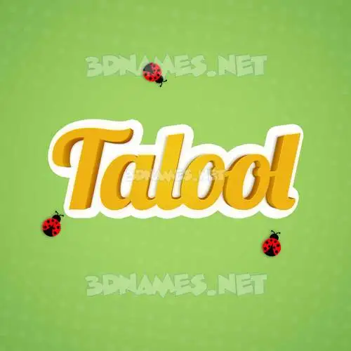 talool in Ladybugs style - 3D name wallpaper talool in Ladybugs style - 3D name wallpaper