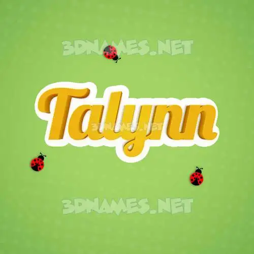 talynn in Ladybugs style - 3D name wallpaper